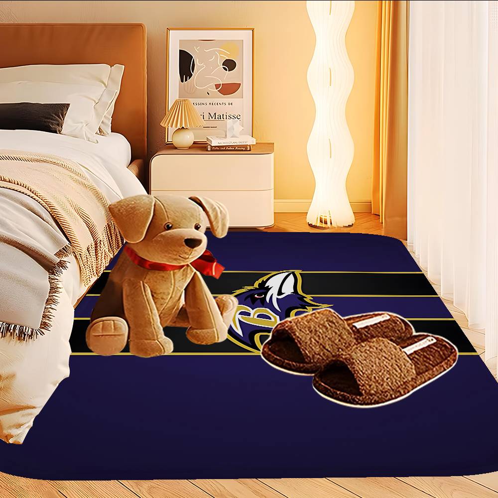B-Baltimore Ravens Kitchen Mat Kids Room Bedroom Decoration Balcony Anti-Slip Doormat Living Room Alfombra