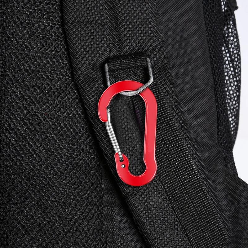 5 stuks Karabijnhaak Aluminiumlegering Sleutelhanger Slot Gesp Snap D-Ring Clip Outdoor Rugzak Kamperen Multitool Vissen Wandelen Haak