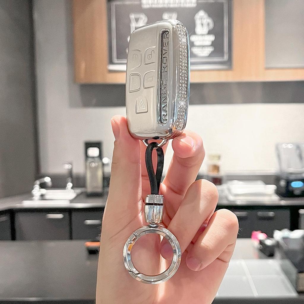 Land Rover Schlüsselhülle für Discovery, Range Rover Evoque, Velar, Freelander, Defender, Sport - High-End Auto-Schlüsselhülle