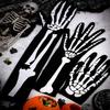 2025 Halloween Vita Skeletthandskar för Vuxen Skräckkostymfest Läskig Spökcosplay Utklädningsmaterial
