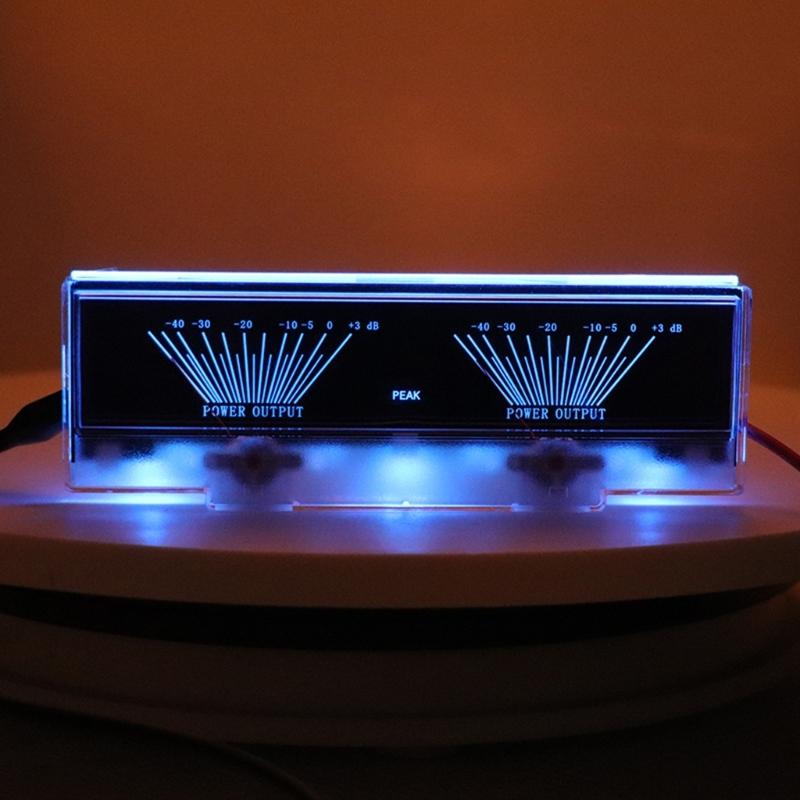 DC500uA DB Pegel VU-Meter Doppelkopf Verstärker Audio-Messgerät mit Hintergrundbeleuchtung Zubehör Audio-Leistungsverstärker Einfache Installation