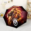 Galatasaray1 Customizable Name Umbrella Compact Travel Automatic Umbrella with 8-Rib Compact Design Durable Everyday Carry Umbrella