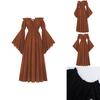 Elegant Renaissance Style Off Shoulder Ruffled Long Sleeve Dress For All Genders