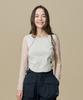 BBC EARTH W Mesh Mix Long T-Shirt_Cream
