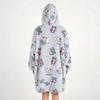 Very Soft Dressing Gown Blanket Robe Lazy Robe Grey Cats 100 Cm