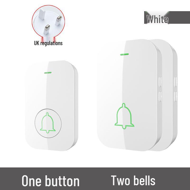 Ultra-Long Range Wireless Doorbell with Remote, High Volume, Ding Dong Chime, Elderly Call Button, No Plug-in, One-to-Two