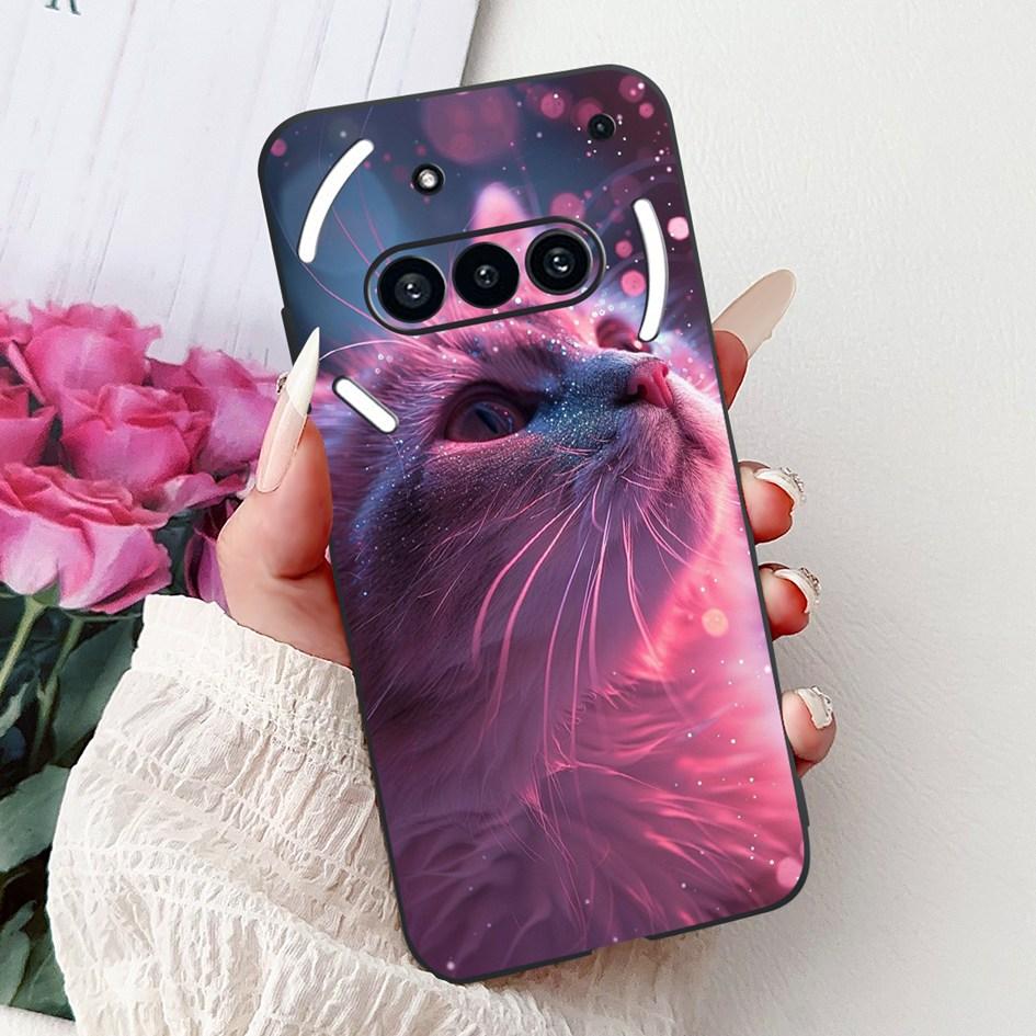 For Nothing Phone 3A 2025 Case A059 Fashion Flower Cats Cartoon Silicone Soft Shockproof Cover For Nothing Phone3A 3A Pro Bumper