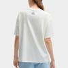 FILA Logo Smiley Face Flower Embroidery Casual Round Neck Short Sleeve T-Shirt Women T-Shirt Cloud-White F11W429106F-ET