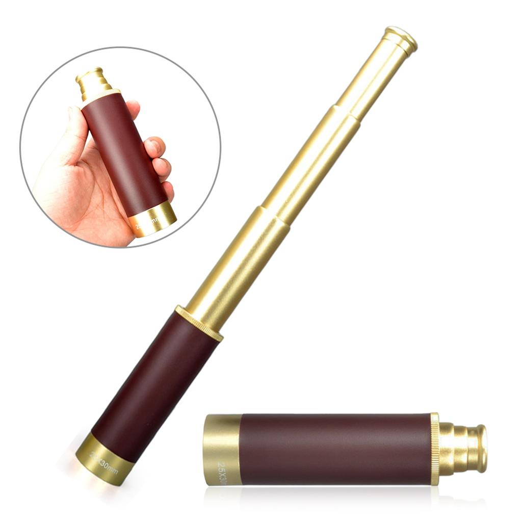 25x30 Pocket Zoomable Monocular Pirate Telescope Portable Handheld Vintage Monocular Telescope