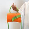 Retro Texture Small Square Bag New Fashion Flip Shoulder Bag Solid Color Portable Messenger Bag Tide