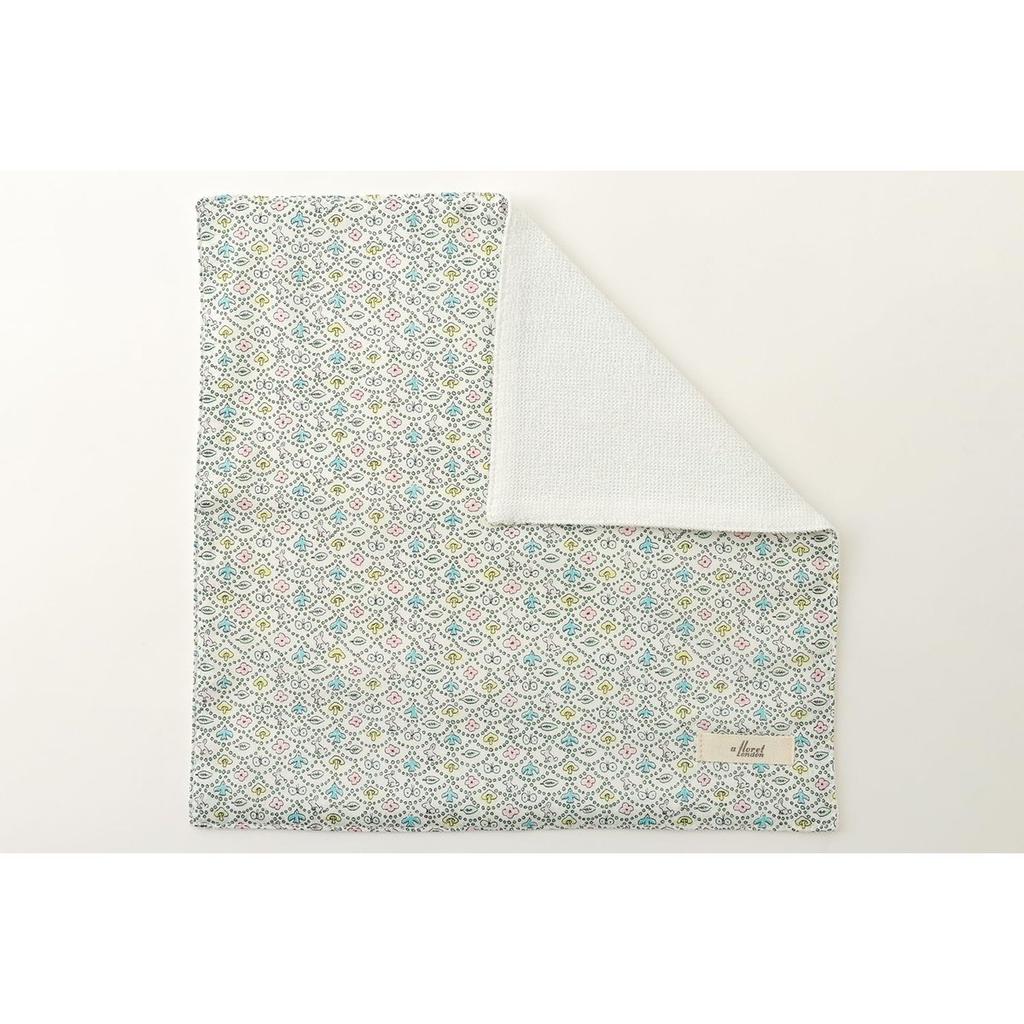 DDintex FLORET LONDON Liberty Print Hand Towel Forest Wave Blue 25x25cm Soft Pile Gauze Washcloth Made in Japan