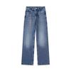 Vintage Streetwear Jeans Women Korea Fashion Holes Decorated Denim Pants Patchwork High Waist Casual Trousers Y2K Lady Clothing