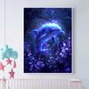 5d DIY Diamond Painting Cross Stitch Cute Dolphin Diamond Embroidery Mosaic Full Round Drill Home Decor