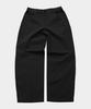 SOME PLACE Check Wrap Skirt Layered Basic Cotton Wide Pants Set [Black]
