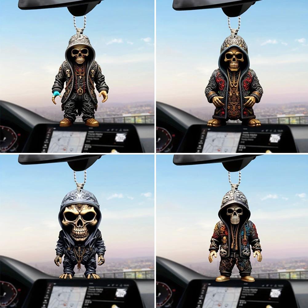 Car Rearview Mirror Pendant Super Cool Halloween Car Decor Pendant Auto Interior Ornament Decoration Party Decoration