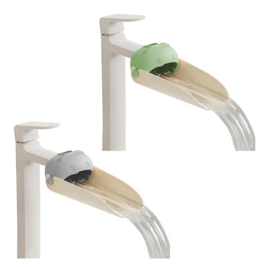 1/2Pcs Faucet Extender Food-Grade Silicone Bathroom Sink Faucet Extender Splash-Proof Wide Waterfall Spout Washing Faucet Tool