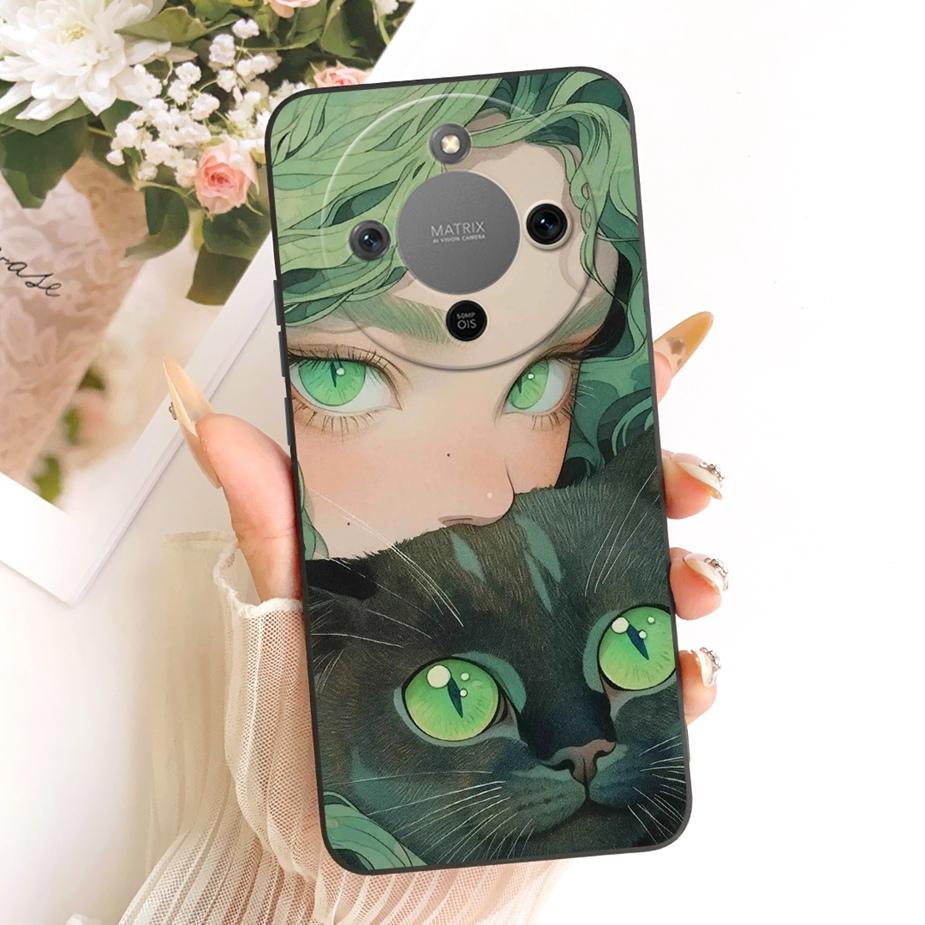 For Honor X9d Case Magic8 Lite Cute Fashion Cartoon Cover Soft TPU Phone Case For Honor Magic 8 Lite X 70 HonorX9d HonorX70 Bags