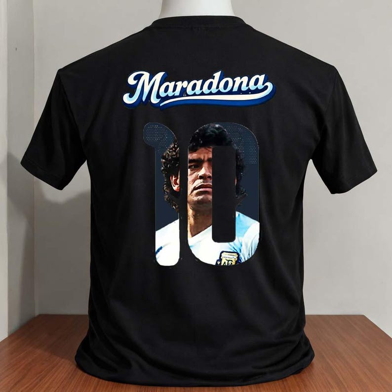 diego maradona argentina nation team cartoon shirt M