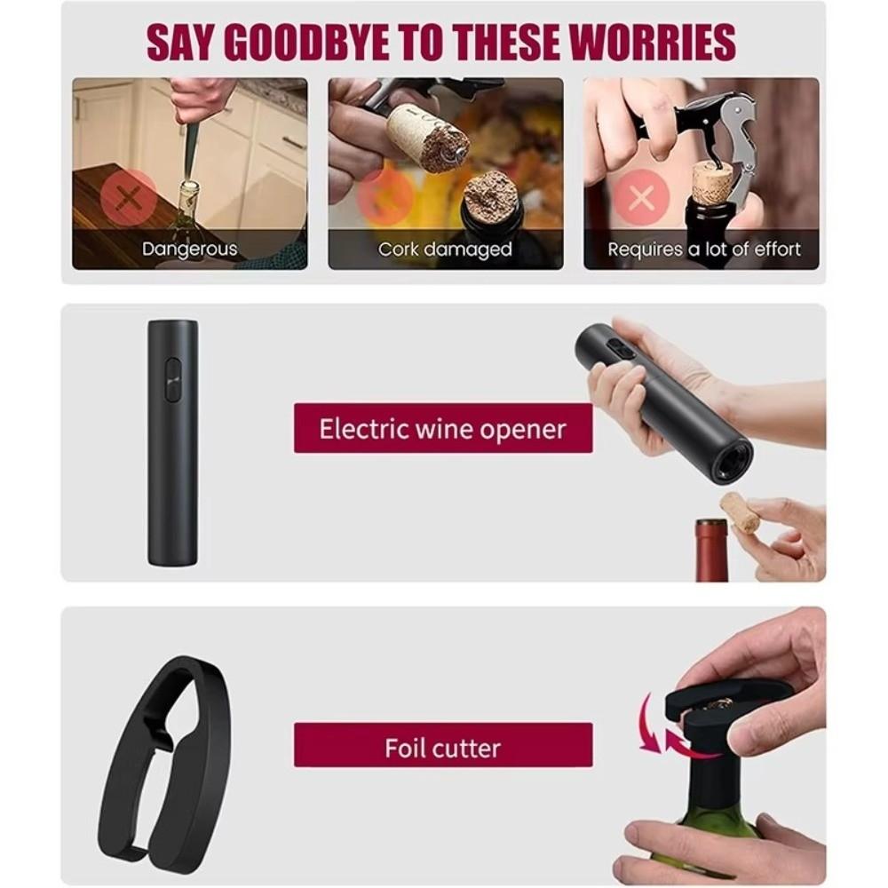 Pourer Stopper Automatic Corkscrew 5 In1 Red Wine Corkscrew Wine Opener Set Bar Use