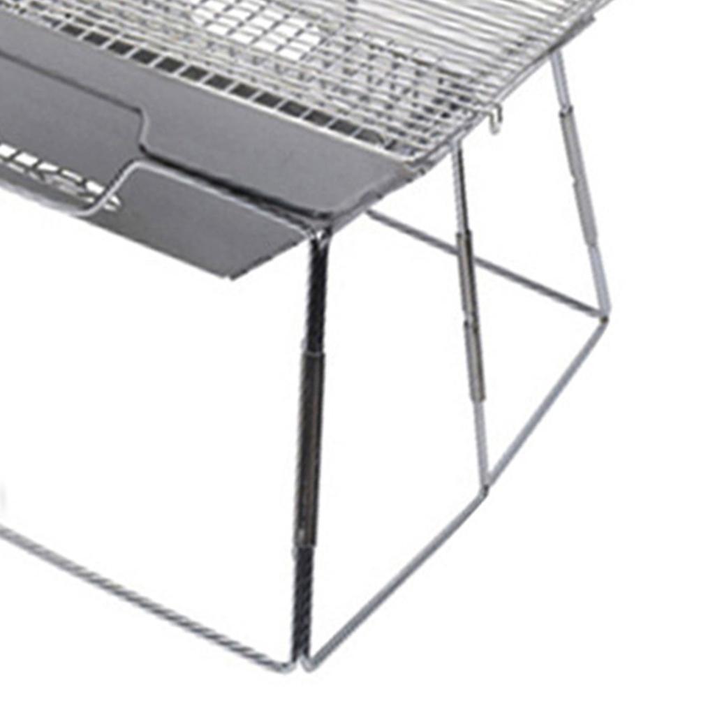 Barbecue Grill Stainless Steel Portable Folding Camping BBQ Charcoal Grill for Home Outdoor Picnic