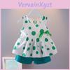 Adorable Baby Girl Summer Dress Set Cute Sleeveless Gingham Outfit For Ages One To Three