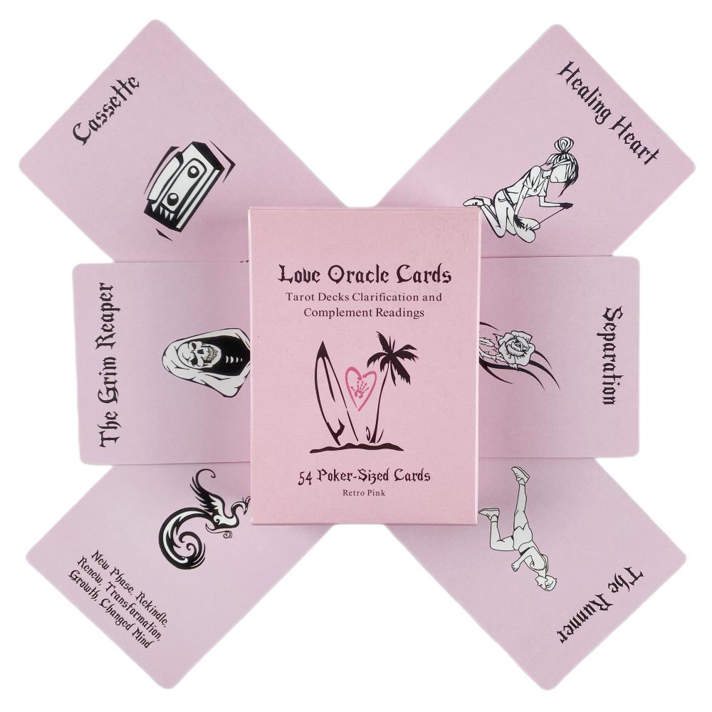 Pink Island Time Wellness Love Oracle Cards Balíčky Kartová věštecká hra pro rodinnou párty