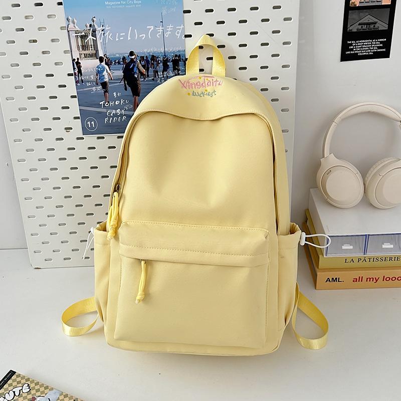 Schoolbag Korean ins new fresh and sweet backpack girl macaron color casual simple lightweight large capacity backpack