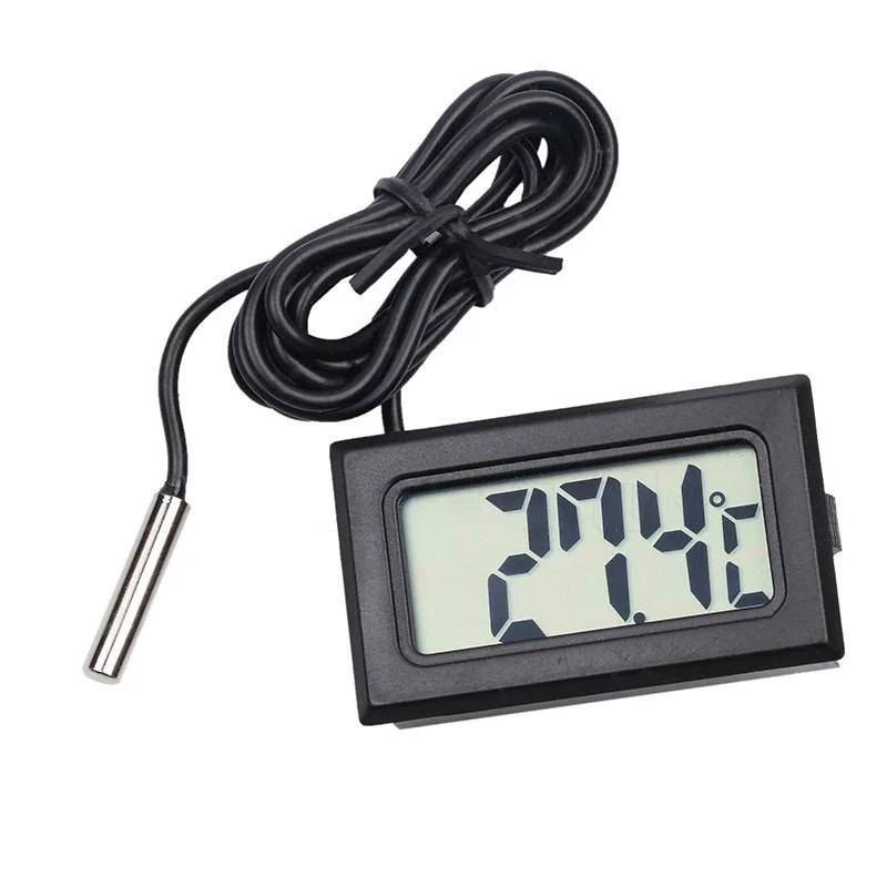 Car Digital Thermometer Mini LCD Temperature Indoor Outdoor Aquarium Temperature Tester Monitor Embedded Temperature Sensor