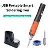 USB Portable Smart Solder Iron with Type‑C Chargeable Large‑Capacity Lithium Battery, Digital Display Temperature&Battery Level