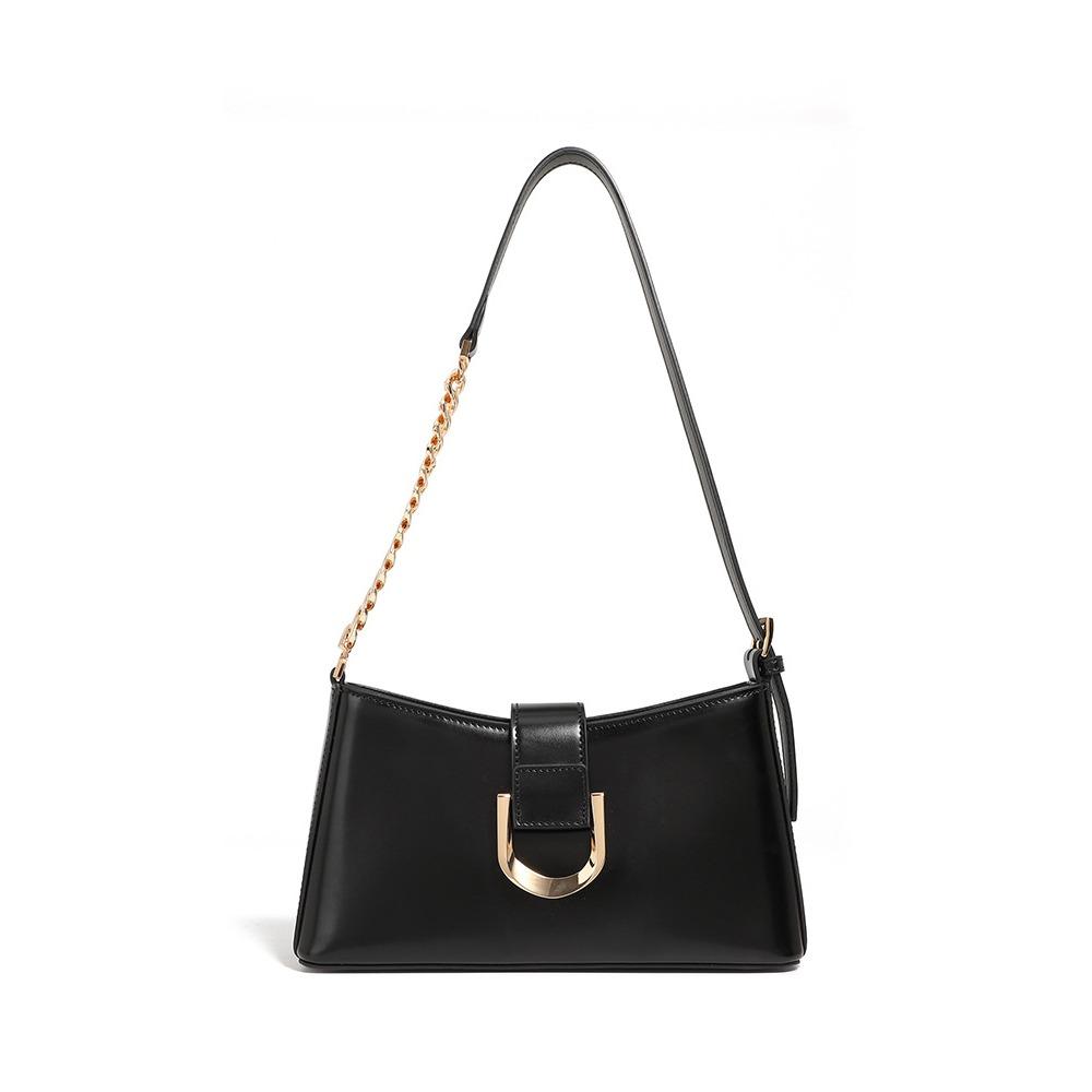 Premium Commuter Underarm Women's Bag Versatile Fashion Shoulder Cowhide Bag Baguette Messenger Bag