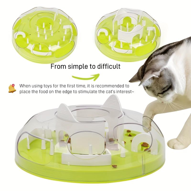 Labirinto Interattivo per Gatti Giocattolo Alimentatore Lento - Ciotola Puzzle Coinvolgente per Gatti, Promuove un'Alimentazione Sana e la Stimolazione Mentale, Materiale Durevole Non Tossico
