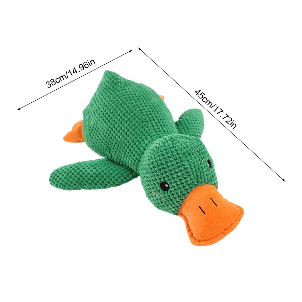 

Stuffed Duck Dog Toy Dog Calming Duck Squeaky Puppy Toys Pet Plush Duck Stuffed Chewing Toy Interactive Game Supplies зелений