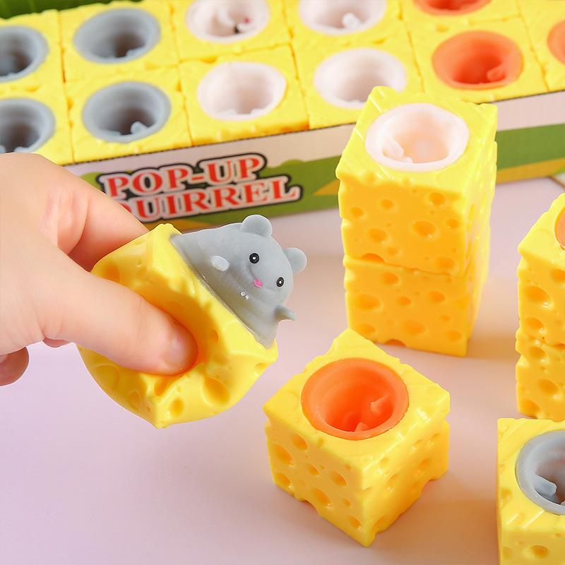 Cheese Mouse Rabbit Stress Relief Squeeze Toy - Douyin Style