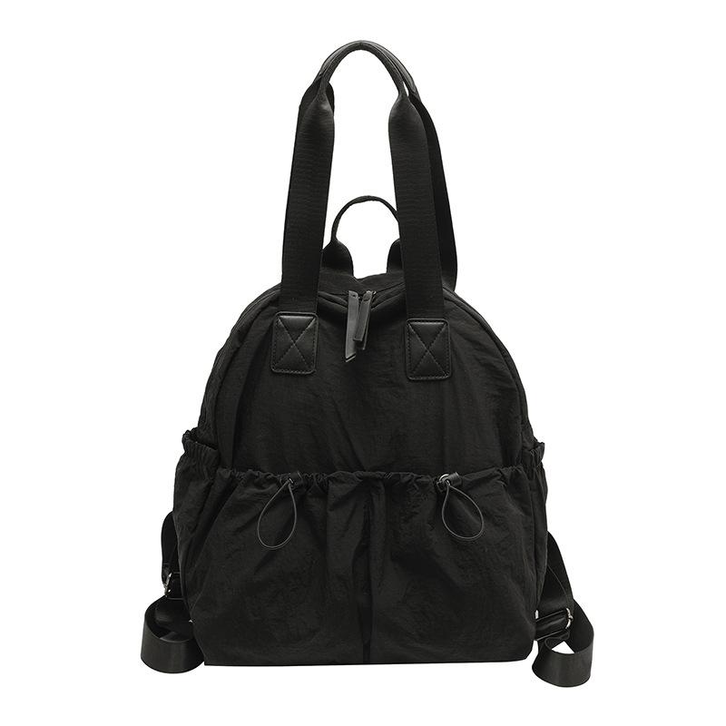 Schoolbag Large Capacity Waterproof Nylon Backpack Women's Casual Travel Bag Lightweight Storage Backpack Mori Women's Storage Bag Zipper