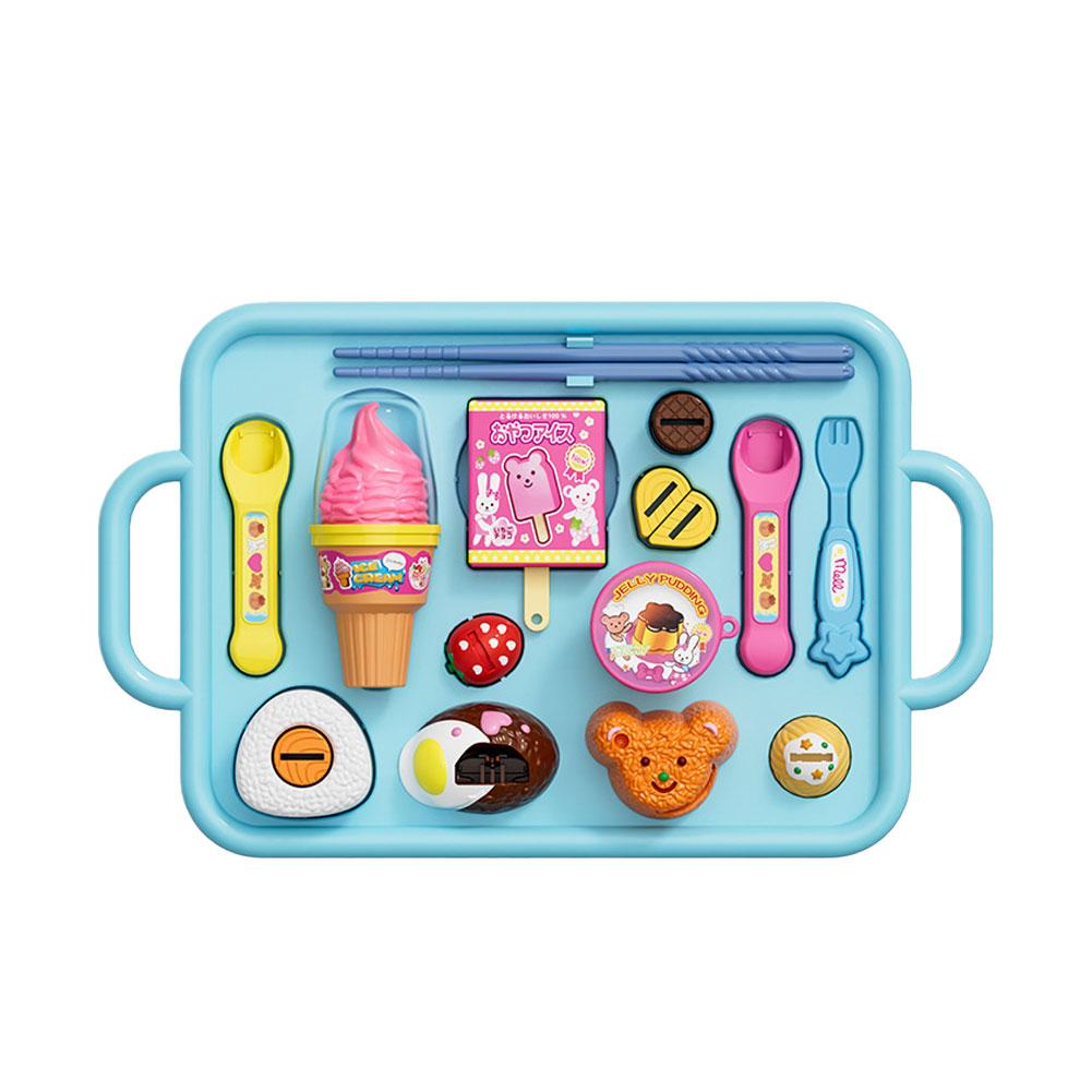 Pretend Play Pudding Feeding Toy Set with Magic Spoon Simulation Food Kitchen Toys for Kids Interactive Role Play Gift for Girls