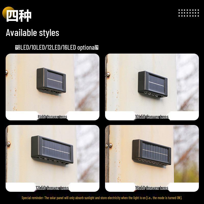 Waterproof Solar Outdoor Wall Light for Garden, Courtyard & Balcony Decoration