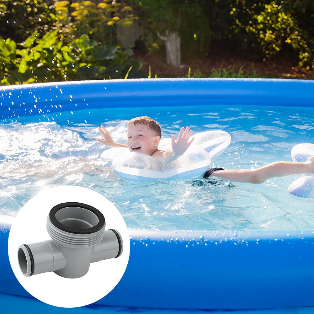 P61408 T Joint Pool Hose Adapter 1.5 To 1.25inch Swimming Pool T-Joint Filter Pump Hose Connector 3 Heads for Filter Pump