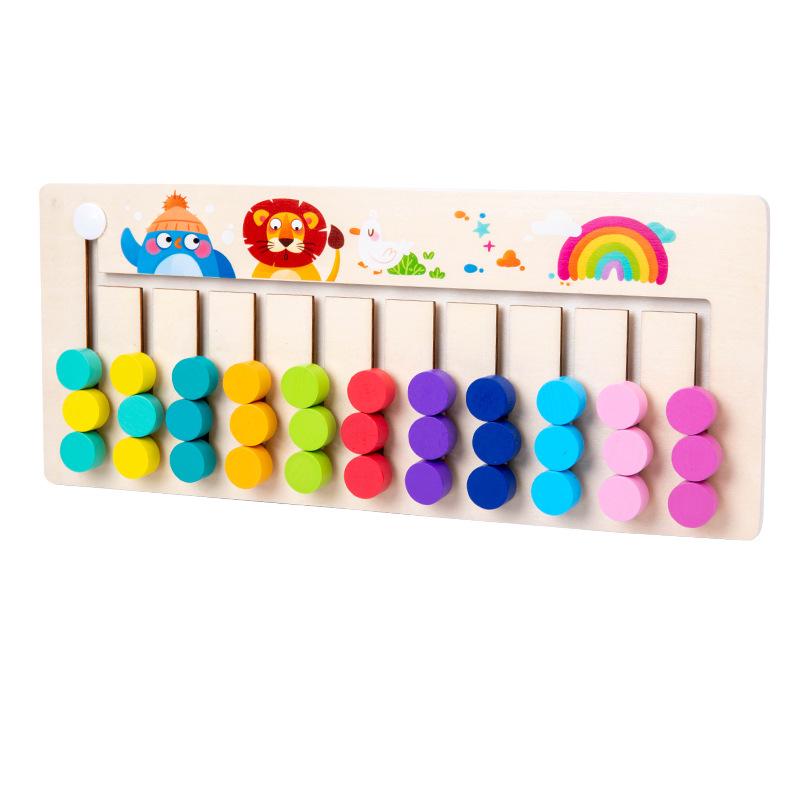 Color Logic Chess Game: Montessori Training Board for Kids Ages 3-5