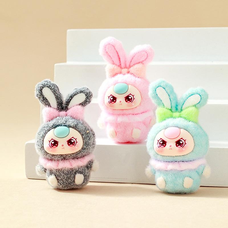 Mini Dora Blind Box Flocking Capybara Doll Model Cute Cartoon Figures Desktop Ornaments Creative Christmas Gift Party Favors