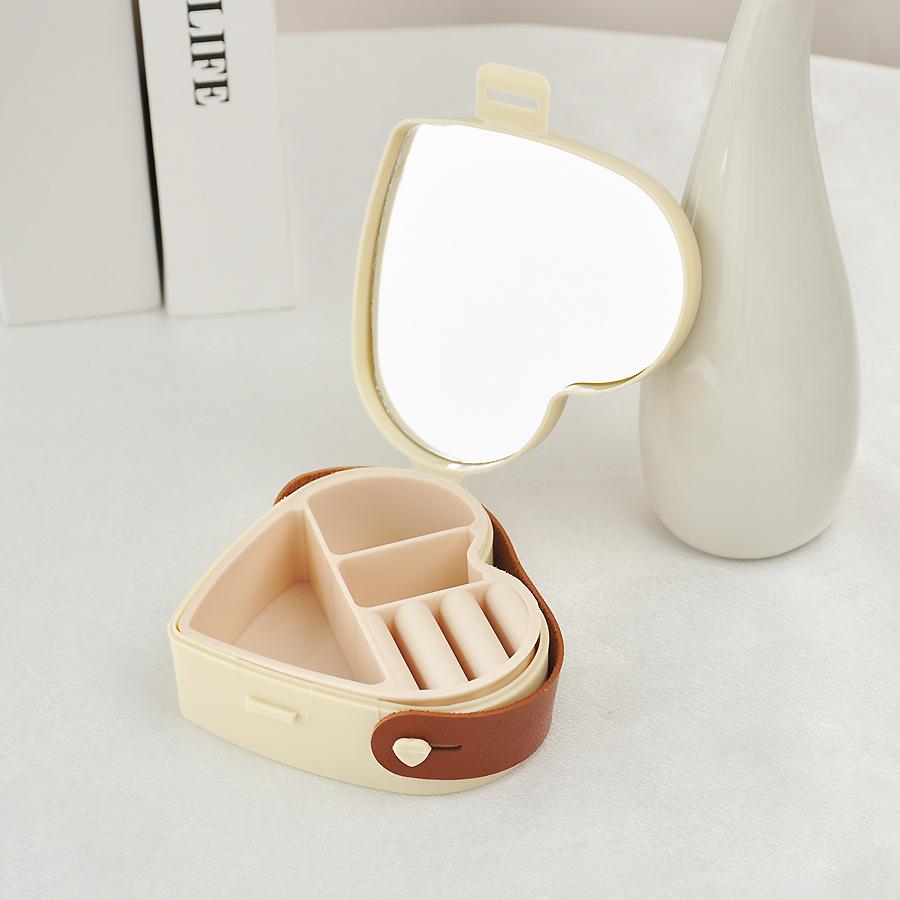 

Ring Storage Box Luxurious Necklace Organizer Velvet Jewelry Box Elegant Pendant Storage Case For Travel Anniversary Jewelry бежевый