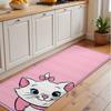 Adorable Aristocats Marie Cat Pink Bow Rug - Soft & Washable Floor Mat for Living Room, Bedroom, Kitchen, Bathroom, Entryway D