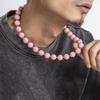 Handmade Pink Acrylic Beaded Necklace Fashion Choker Necklace Neck Chain Simple Clavicle Chain Statement Jewelry