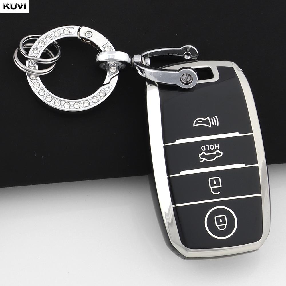 TPU Car Smart Key Case Cover Fob Keychain For 3 4 Buttons Kia Sportage Cerato Optima K2 K3 K4 K5 RIO Picanto Soul Sorento Sedona