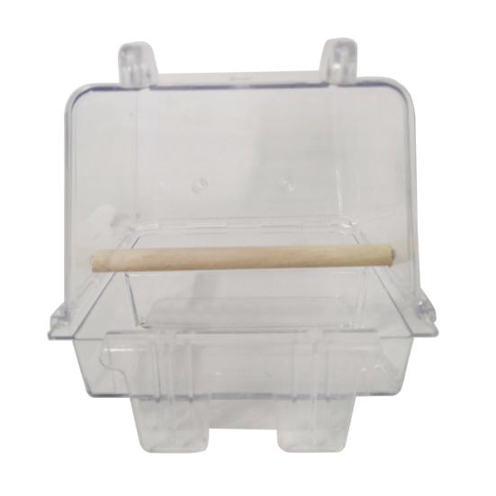 

Pet Bird Parrot Feeder Feeding Food Bowl Cage Mounted Hanging Stand Holder Toy чистый