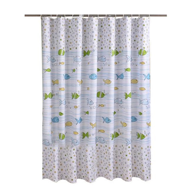 Fish Pattern Bathroom Curtain Waterproof Shower Curtains For Bathroom