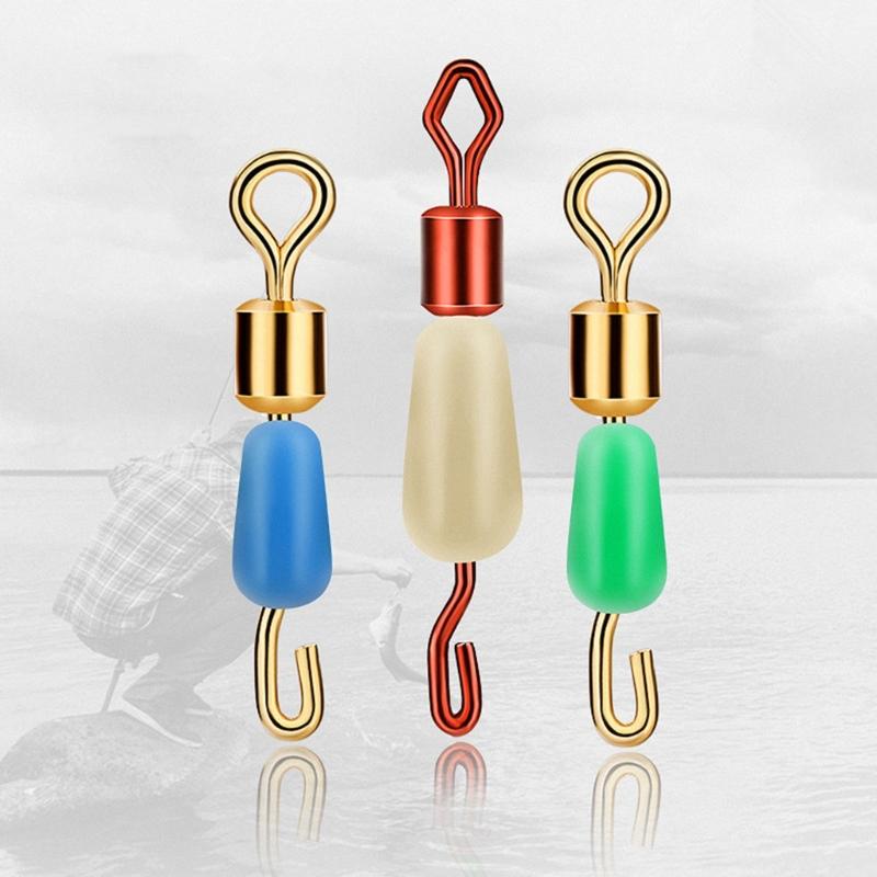 Fishing Barrels Swivels, High Strength Rolling Ball-Bearing Snaps Lures Connector Clips, Saltwater or Freshwater Fishing