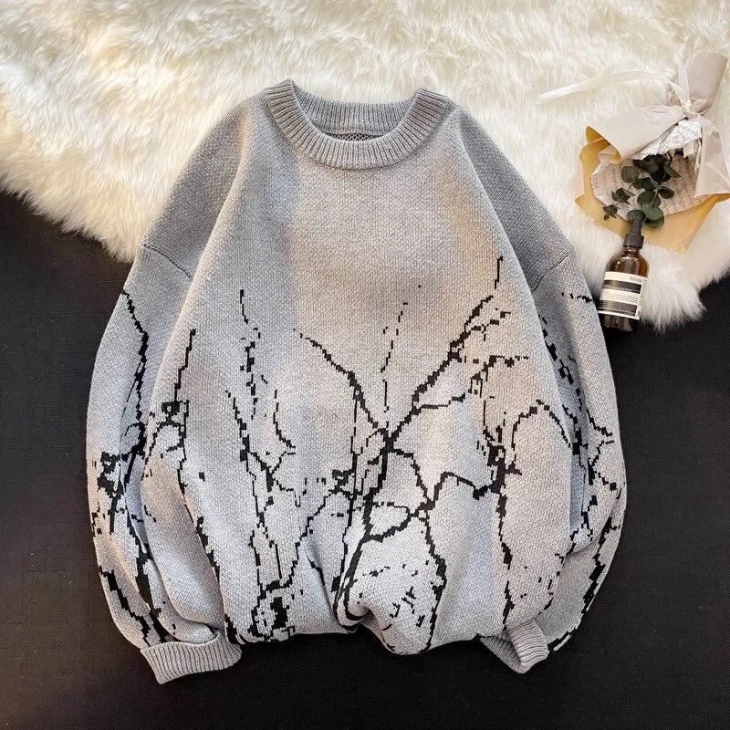 

Японские свитера, женская одежда, винтажные топы в стиле Харадзюку, пуловер, уличная одежда, черный свитер с готическим принтом XL