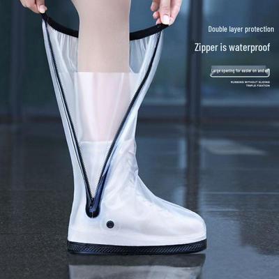 Unisex Non-Slip High-Top Waterproof Shoe Covers - Wear-Resistant, Splash-Proof, Ideal for Adults and Kids In Rainy Outdoor Conditions.