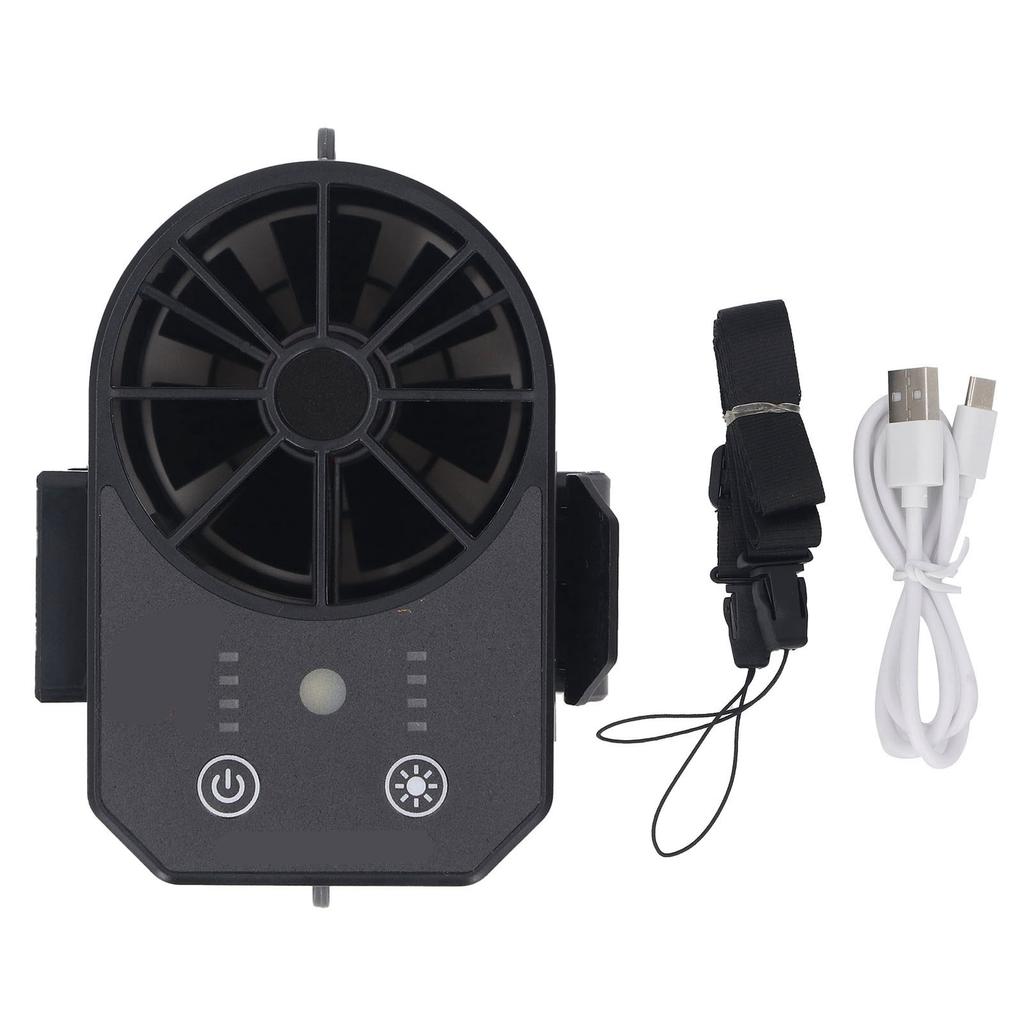 Waist Fan 4 Speed Adjustable USB Rechargeable Portable Belt Fan with LED Light for Outdoor