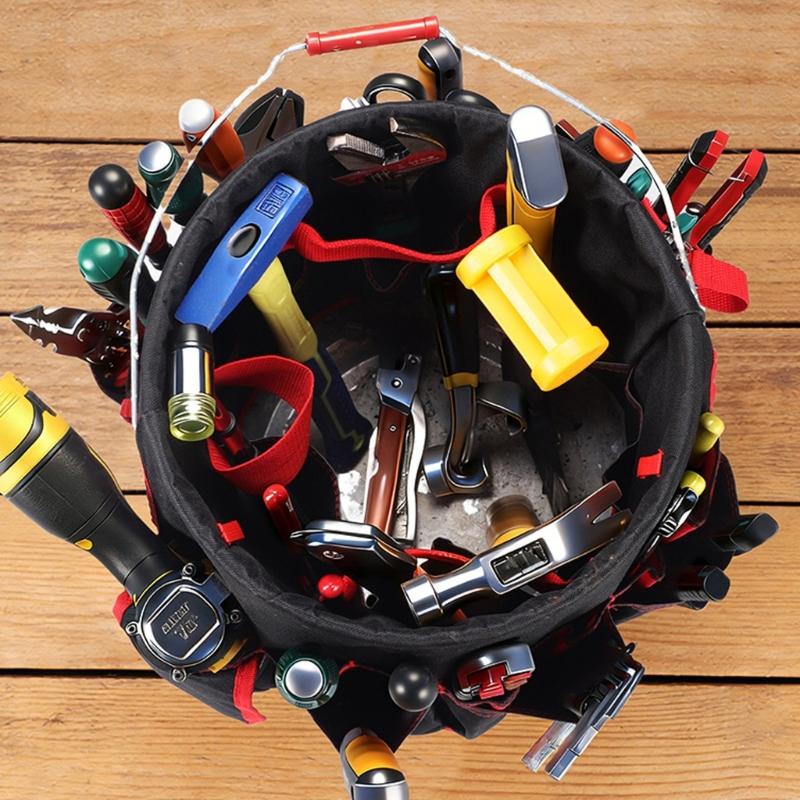 Heavy Duty Tool Bag Pouch With Multiple Pockets For Easy Organization And Large Capacity Storage Of Hardware Accessories